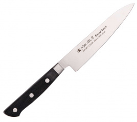 Нож кухонный универсальный Satake Stainless Bolster 803-663, 135 мм,  черный