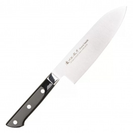 Нож кухонный сантоку Satake Stainless Bolster 803-632, 170 мм, черный