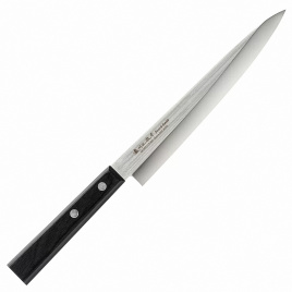 Нож кухонный янэгиба Satake Black Pakka Wood 801‑843, 205 мм, палисандр