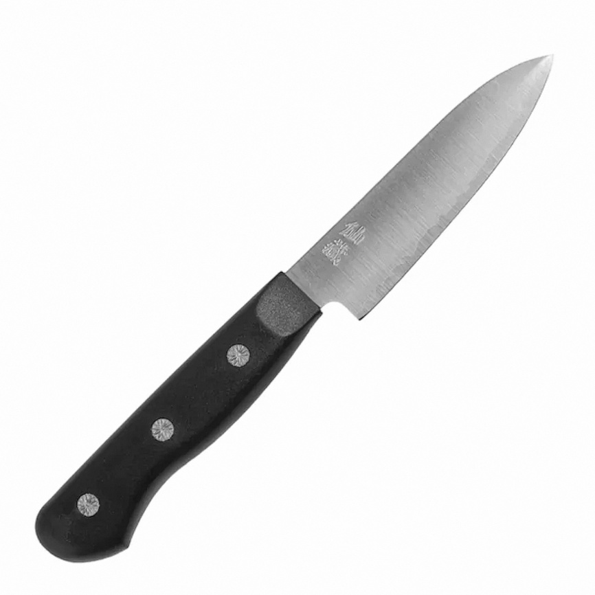 Нож кухонный овощной Suncraft Senzo Flovers PH-01, 100 мм,  черный фото 1