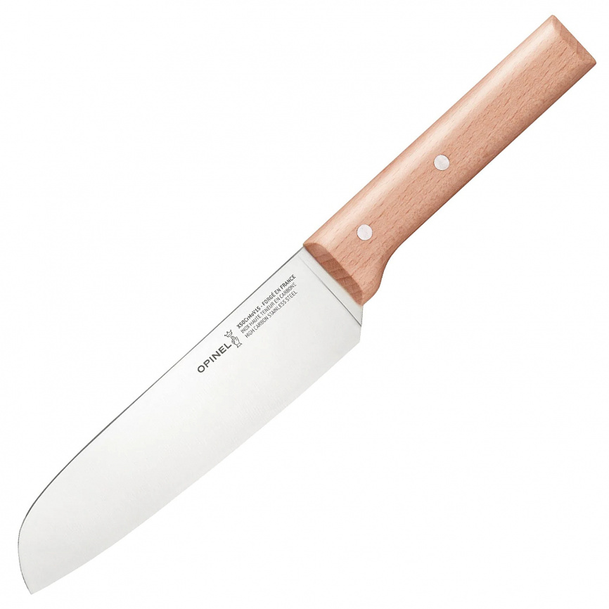 Нож кухонный сантоку Opinel 119 Tradition Inox 001819, 170 мм, бук фото 1
