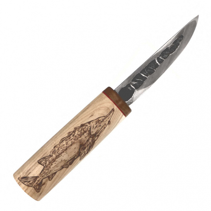 Нож туристический ЛМ Hatchet, 125мм, сувель березы фото 1